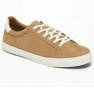 Old Navy Caramel Tan Faux Suede Fashion Memory Foam Sneakers